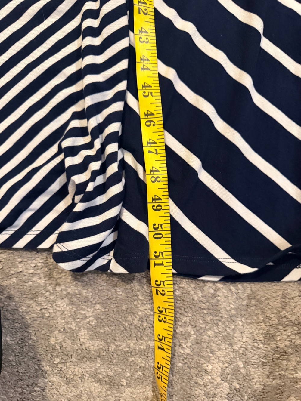 Maurices Navy and White Striped Dress with adjustable straps - Picture 7 of 7